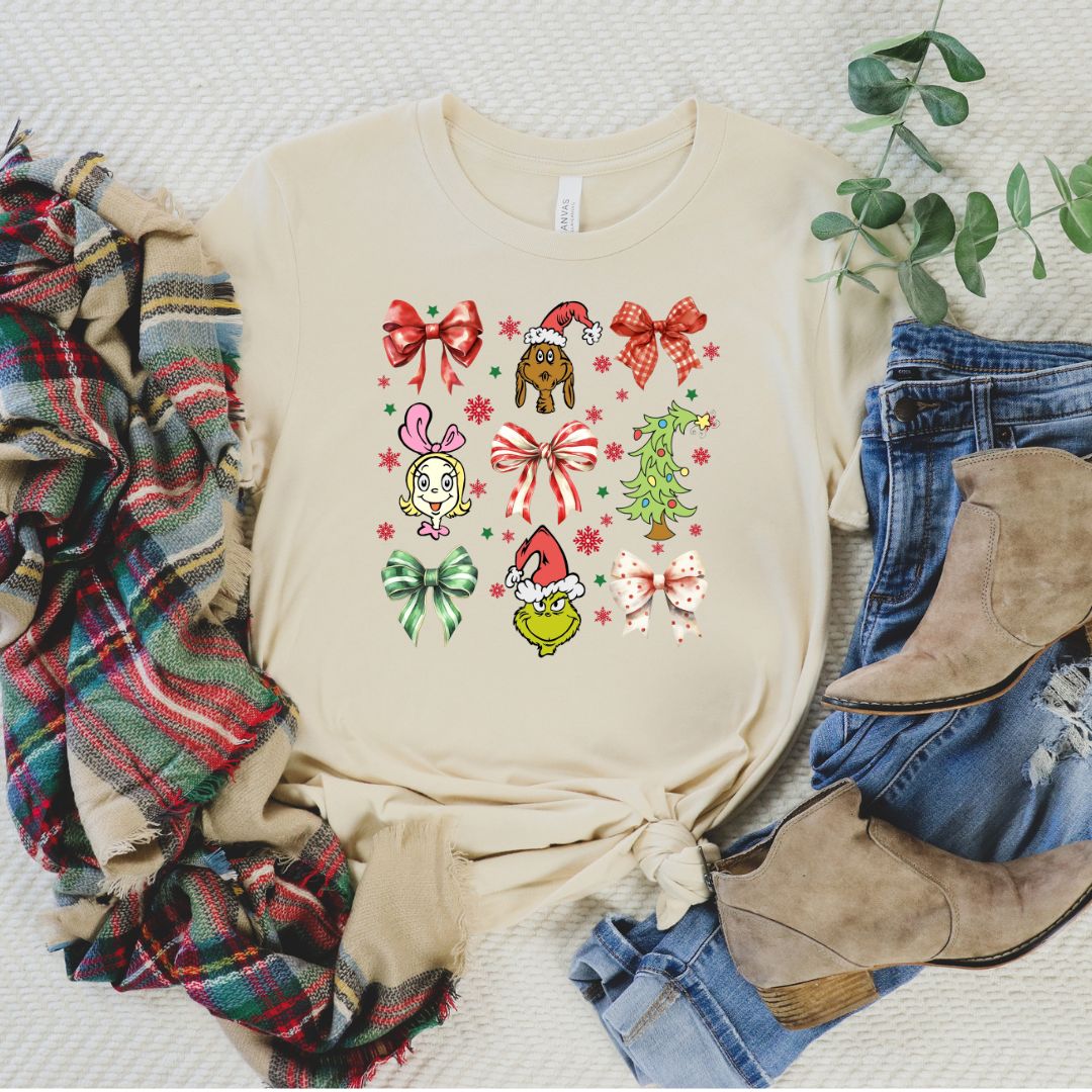 Grinch Bow T-shirt