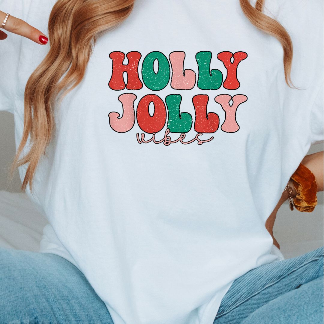 Retro Holly Jolly Vibes T-Shirt