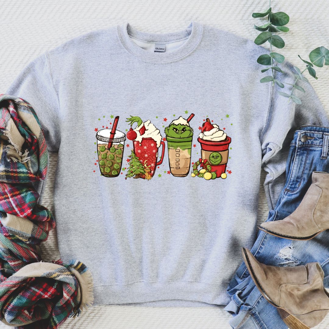 Grinch Christmas Coffee Cups Crew