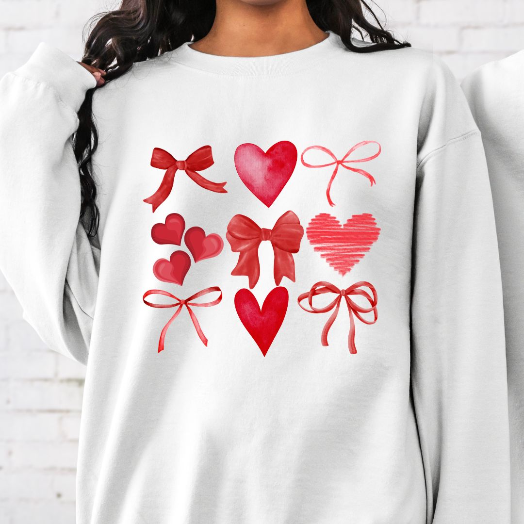 Red Bow Coquette Crew